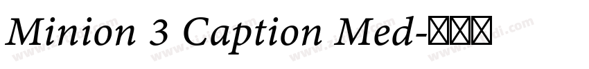 Minion 3 Caption Med字体转换 Minion 3 Caption Med字体转换